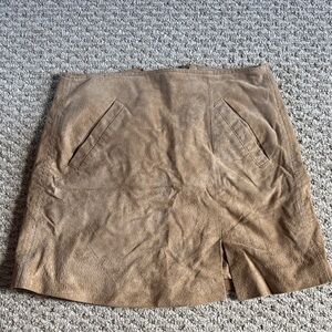 Blank NYC Brown Suede Skirt